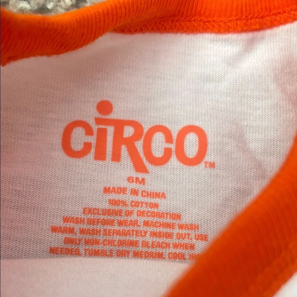Bon Bebe Orange Onesie 3-6 month & Circo Orange/white Long Sleeve Skull Top